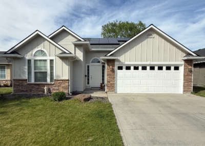 Residential exterior showing siding and paint finish
