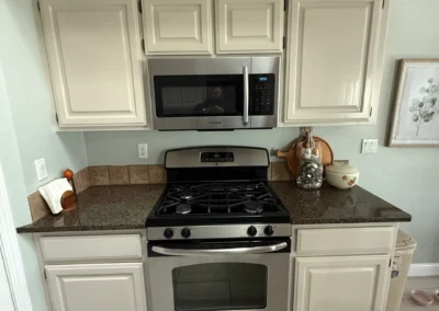 Modern kitchen with countertop and painted surfaces